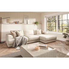 Niki Fabric Large 4 Seater Chaise Sofa Niki Fabric Large 4 Seater Chaise Sofa