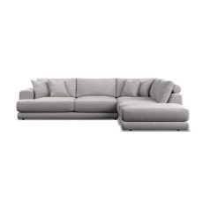 Niki Fabric Modular Large Corner Sofa Group with Footstool