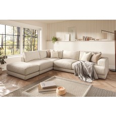 Niki Fabric Modular Large Corner Sofa Group with Footstool Niki Fabric Modular Large Corner Sofa Group with Footstool