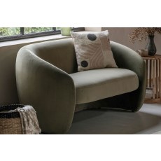 Gallery Direct Curvo 2 Seater Sofa in Moss Green Gallery Direct Curvo 2 Seater Sofa in Moss Green