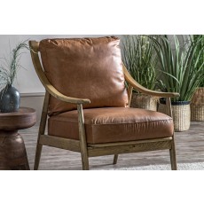 Gallery Direct Reliant Armchair in Brown Leather