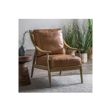 Gallery Direct Reliant Armchair in Brown Leather