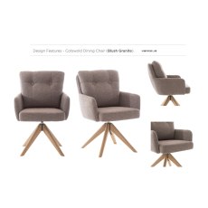 Cotswold Fabric Dining Chair in Blush Granite