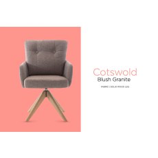 Cotswold Fabric Dining Chair in Blush Granite