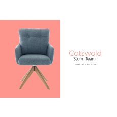 Cotswold Fabric Dining Chair in Storm Teal