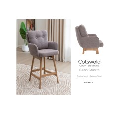 Cotswold Fabric Bar Counter Stool in Blush Granite (Pair) Cotswold Fabric Bar Counter Stool in Blush Granite (Pair)