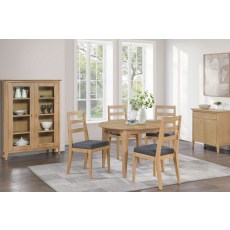 Cotswold Oak 110cm Round Dining Table Set