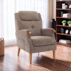 GFA Isla Fireside Chair in Mink Fabric