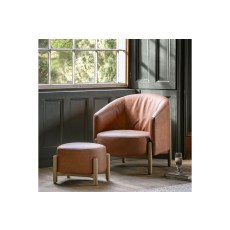 Gallery Direct Tindon Armchair in Vintage Brown Leather