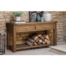 Gallery Direct Hardwick Smoked Oak 2 Drawer Console Table
