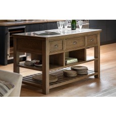 Gallery Direct Hardwick Smoked Oak Kitchen Island
