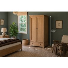 Gallery Direct Malvern Natural Oak Wardrobe