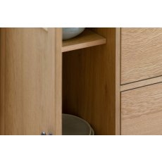 Gallery Direct Malvern Natural Oak 3 Drawer Large Sideboard