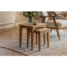Gallery Direct Malvern Natural Oak Nest Of Tables