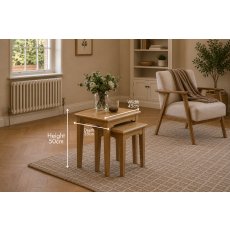 Gallery Direct Malvern Natural Oak Nest Of Tables