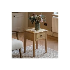 Gallery Direct Malvern Natural Oak 1 Drawer Side Table
