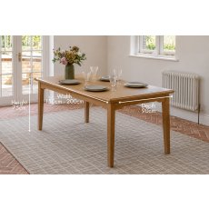 Gallery Direct Malvern Natural Oak Extending 150-200cm Dining Table