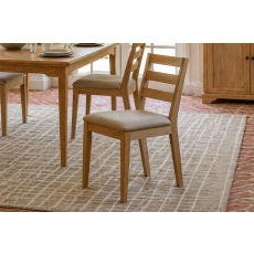 Gallery Direct Malvern Natural Oak Dining Chairs (Pair)