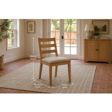 Gallery Direct Malvern Natural Oak Dining Chairs (Pair)