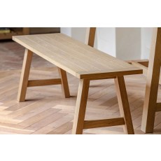Gallery Direct Eton Natural Trestle Dining Bench
