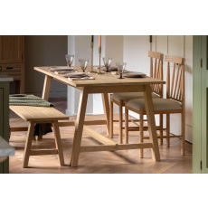 Gallery Direct Eton Natural Ext 160-200cm Trestle Dining Table