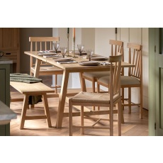 Gallery Direct Eton Natural Ext 160-200cm Trestle Dining Table