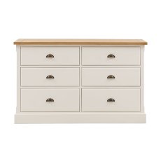 Gallery Direct Eton Painted White 6 Drawer Chest of Drawers