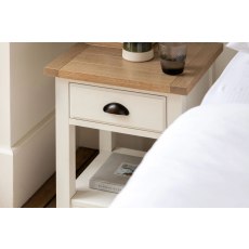 Gallery Direct Eton Painted White 1 Drawer Bedside Table