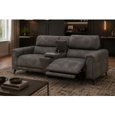 Lumea Tech Smart 3 Seater Recliner Sofa with Power Headrest, Heat Function & Tech Console