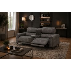 Lumea Tech Smart 3 Seater Recliner Sofa with Power Headrest, Heat Function & Tech Console