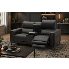 Lumea Tech Smart 2 Seater Recliner Sofa with Power Headrest, Heat Function & Tech Console