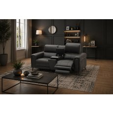 Lumea Tech Smart 2 Seater Recliner Sofa with Power Headrest, Heat Function & Tech Console
