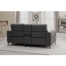 Lumea Tech 2 Seater Recliner Sofa with Power Headrest, Heat Function & Tech Console