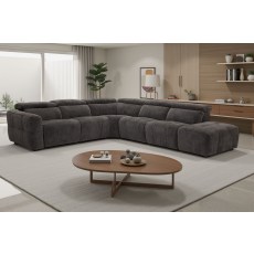 Monaco 6 Seater Corner Sofa with Power Recliner and Headrest