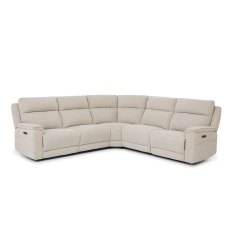 Downtown 6 Seater Corner Sofa with Power Recliner and Headrest