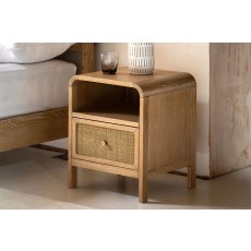 Gallery Direct Bibury Oak 1 Drawer Bedside Table