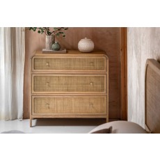 Gallery Direct Bibury Oak 3 Drawer Chest Of Drawers