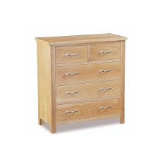 New Trinity Natural Oak 2 over 3 Chest of Drawers New Trinity Natural Oak 2 over 3 Chest of Drawers
