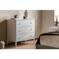 Gallery Direct Acton White 3 Drawer Chest of Drawers