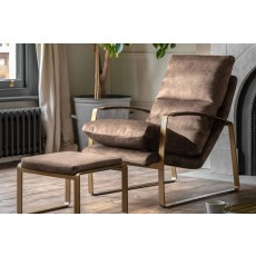 Gallery Direct Fabien Lounger Chair in Mineral Soft Fabric