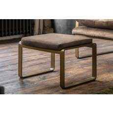 Gallery Direct Fabien Footstool in Mineral Soft Fabric