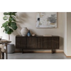 Gallery Direct Onda Walnut 4 Door Sideboard