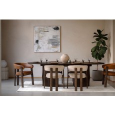 Gallery Direct Onda Walnut Ext 200-250cm Oval Dining Table