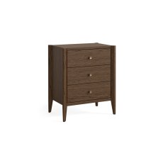 Paris Brown 3 Drawer Bedside