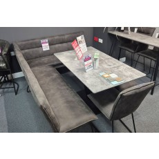 Ex-Display Truro - Loki Dining Table + RHF Corner Bench + Bench + Dining Chair