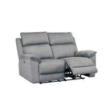 Blaine 2 Seater Electric Recliner Sofa in Greige Fabric