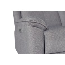 Blaine 2 Seater Electric Recliner Sofa in Greige Fabric