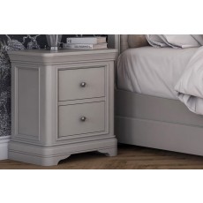 Mabel Wooden Bedside Table in Painted Taupe Finish