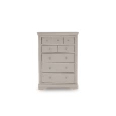 Mabel Wooden 8 Drawer Chest in Painted Taupe Finish