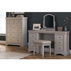 Mabel Wooden Dressing Table in Painted Taupe Finish